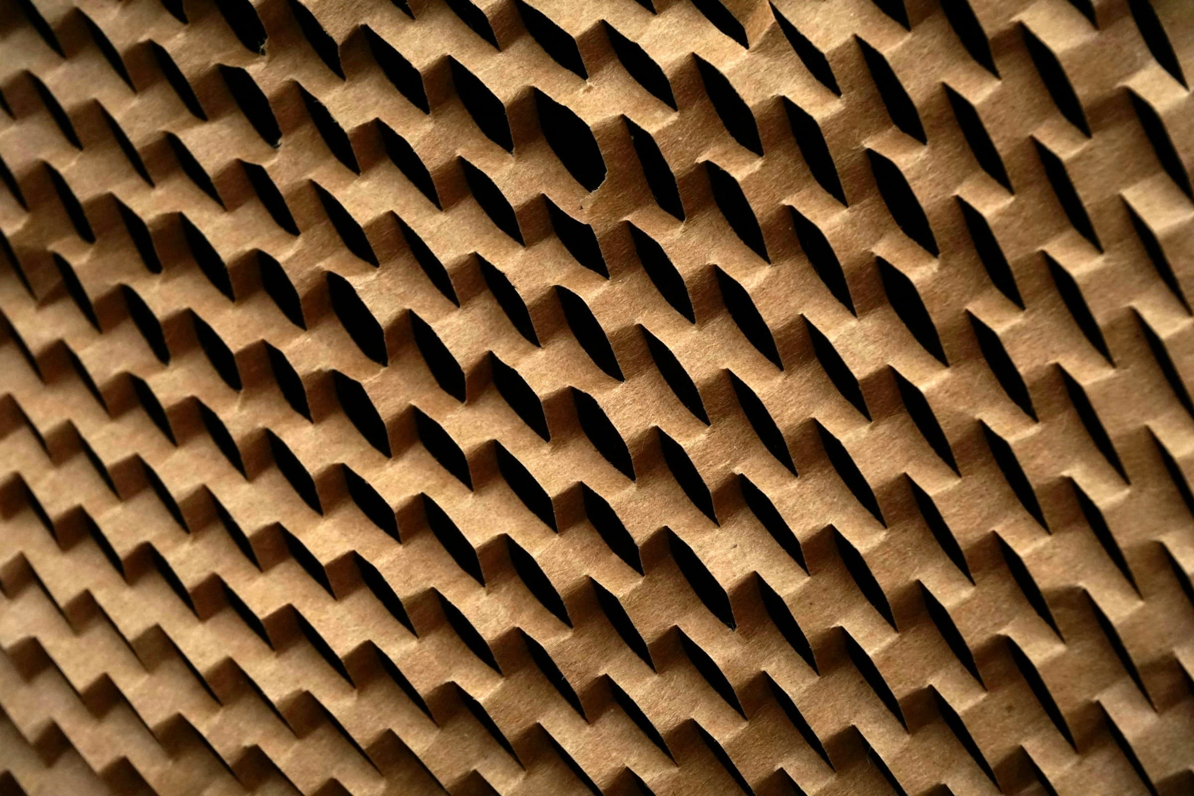 Close-up of folded brown kraft paper